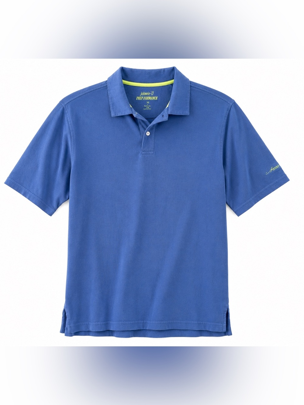 johnnie-O Royal Blue Performance Polo with Contrast Neck Trim